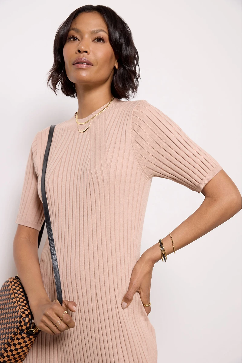 Maeve Rib Knit Midi Dress
