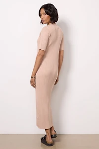 Maeve Rib Knit Midi Dress