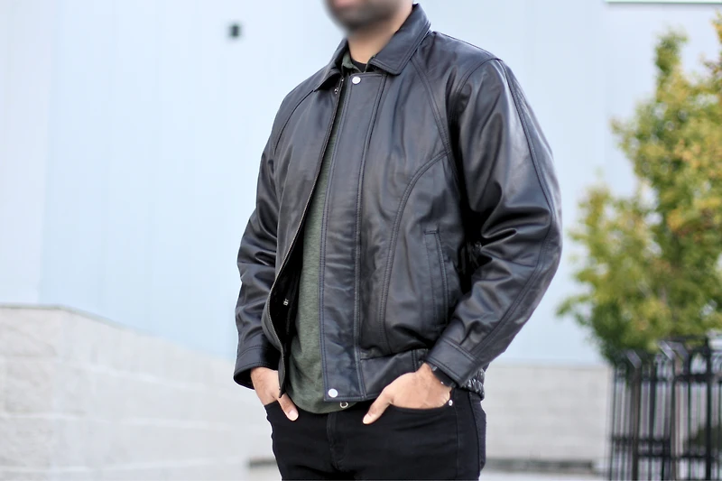 Sophisticated Bomber - Mens Black Jacket