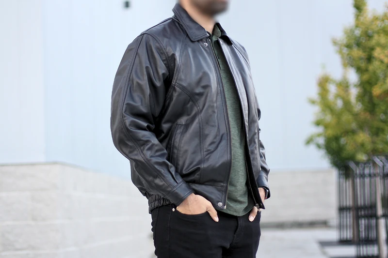 Sophisticated Bomber - Mens Black Jacket