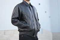 Sophisticated Bomber - Mens Black Jacket