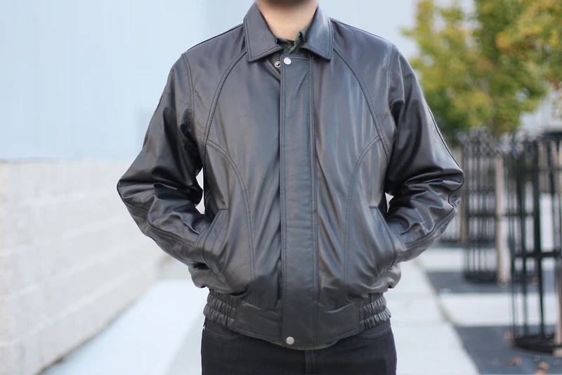 Sophisticated Bomber - Mens Black Jacket