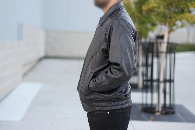 Sophisticated Bomber - Mens Black Jacket