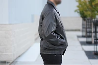 Sophisticated Bomber - Mens Black Jacket