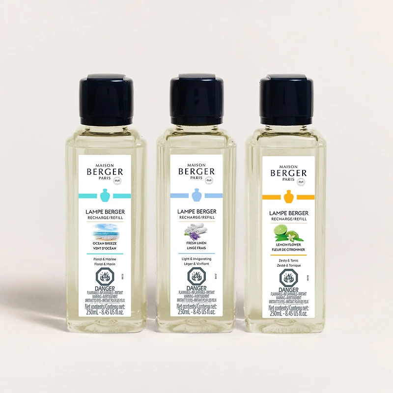 Trio 250 ml - Fresh linen, ocean breeze & lemon