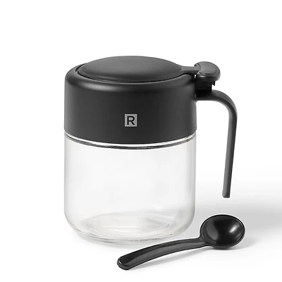 Condiment jar with spoon