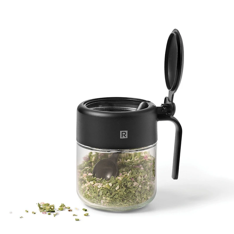 Condiment jar with spoon