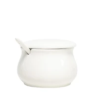 Small sugar bowl with spoon