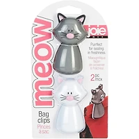 Ensemble pinces à sac (2) - Chat