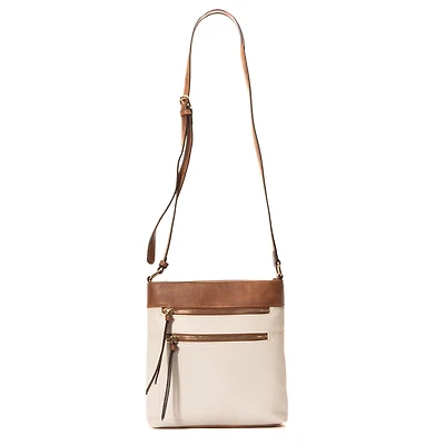 Shoulder bag - Brown & white