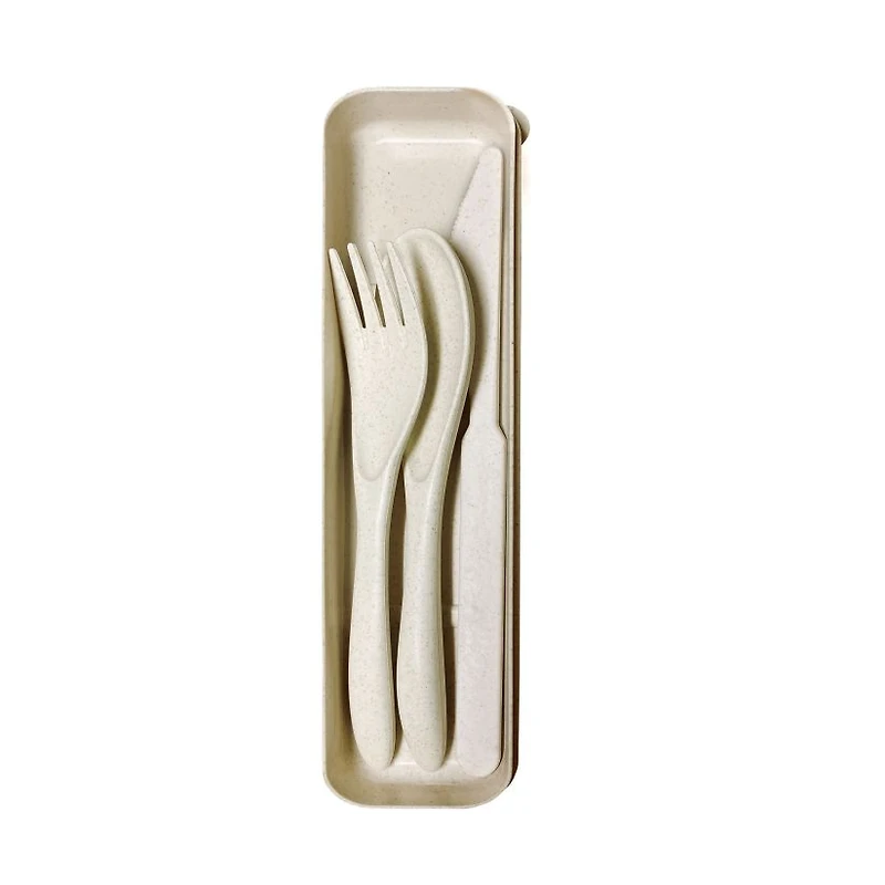 Reusable utensil set with case