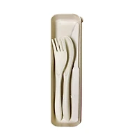 Reusable utensil set with case