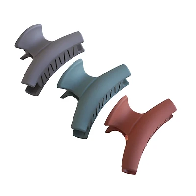 3 pinces à cheveux mattes - Tons naturels
