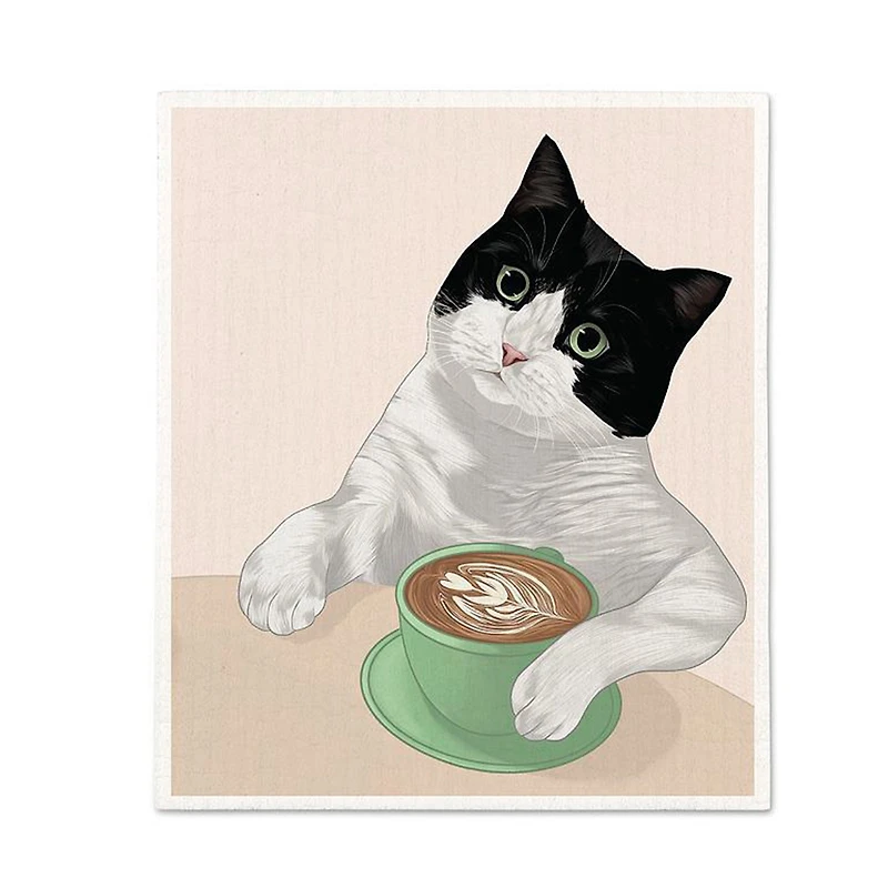 Sponge wipe - Cat with latte