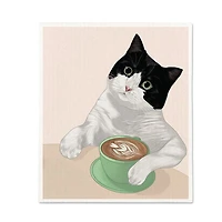 Sponge wipe - Cat with latte