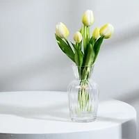 Realistic tulips - White