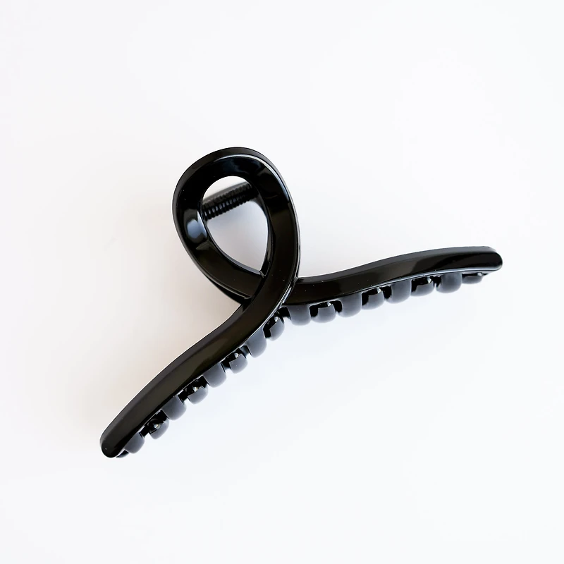 Pince à cheveux noire - Lustrée