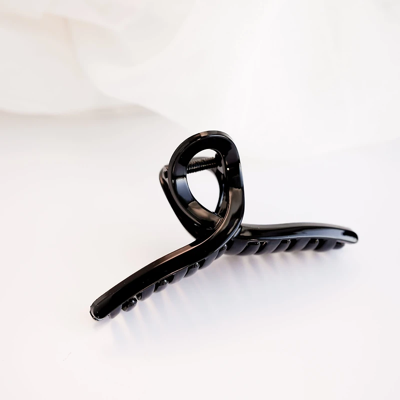 Pince à cheveux noire - Lustrée