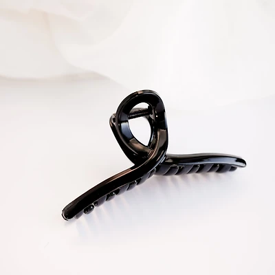 Pince à cheveux noire - Lustrée