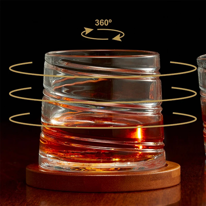 Ensemble de verres Spirale et sous-verres