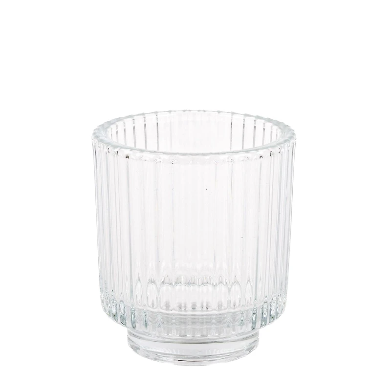 Porte-lampion en verre - Strié