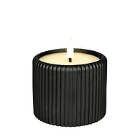 Chandelle en ciment noire - Flamme LED