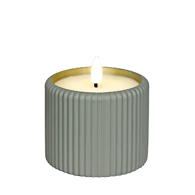 Grey Cement Candle – LED Flame