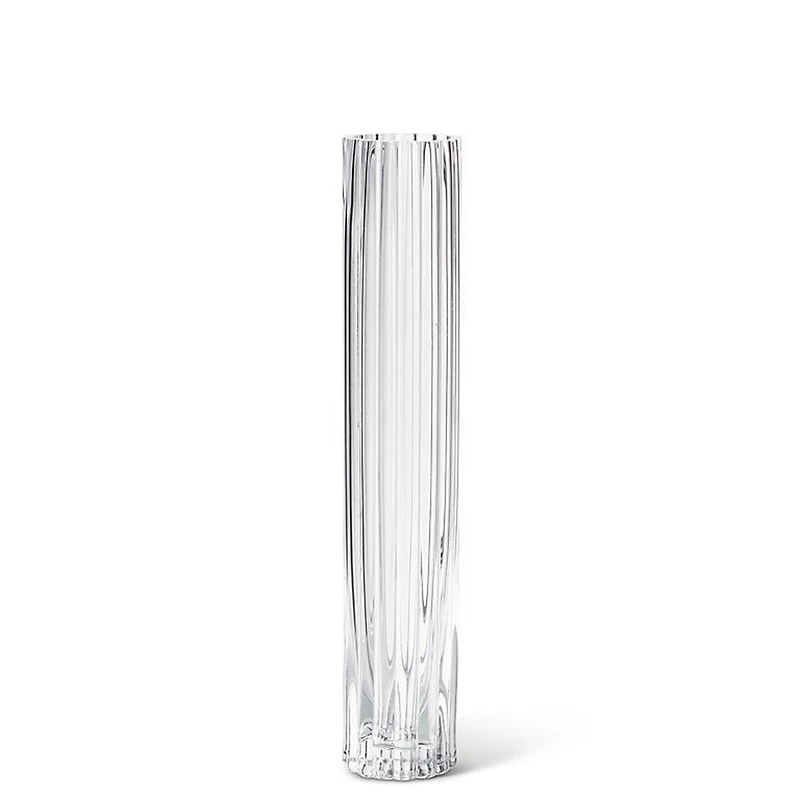 Ridged glass vase - 12"