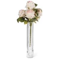 Ridged glass vase - 12"