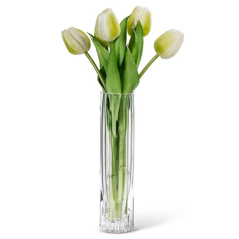 Vase en verre strié - 8,5"