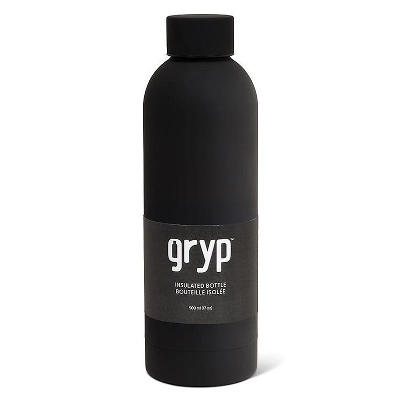 Bouteille d'eau isotherme noire - Gryp