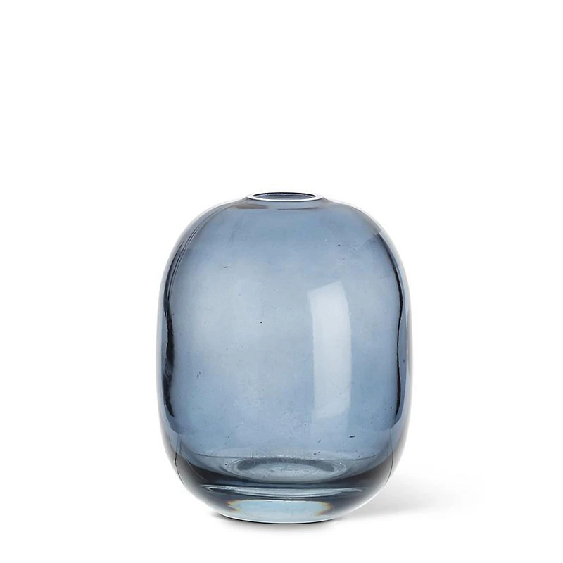 Vase à bourgeons bleu - Oval