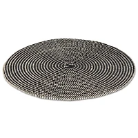 Textured round placemat - Black