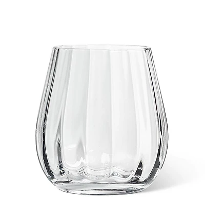 Vase boule strié