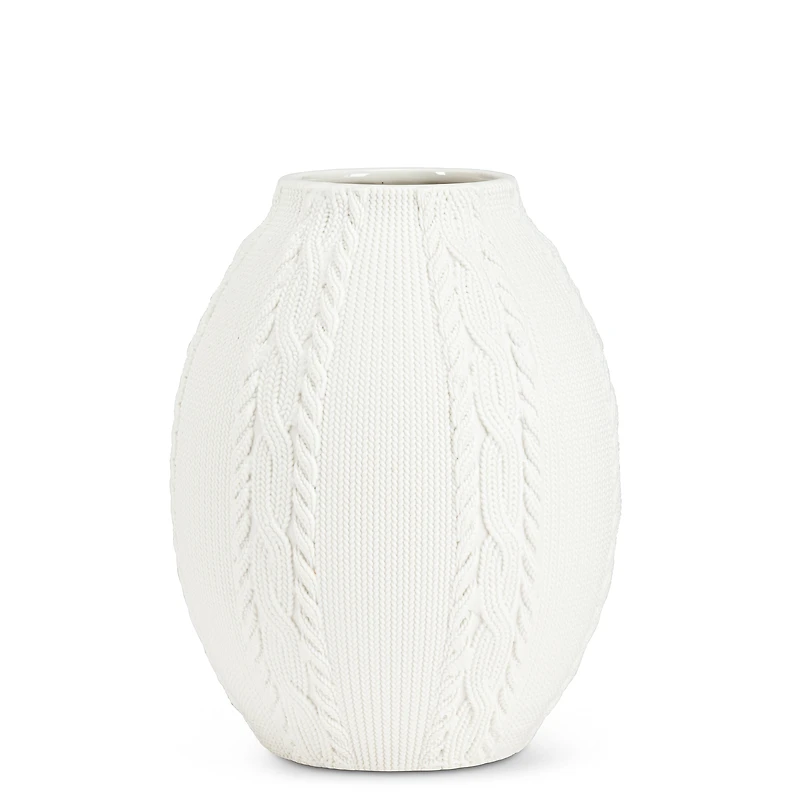 Vase boule à motif de tricot