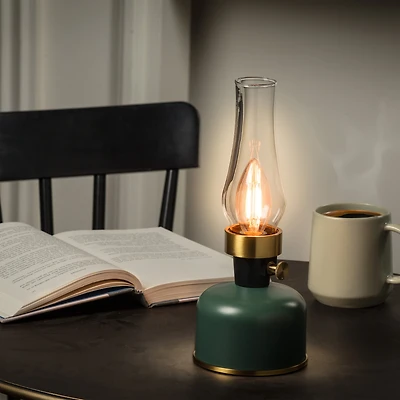 Vintage LED lantern - Green