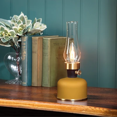 Vintage LED lantern - Ochre yellow
