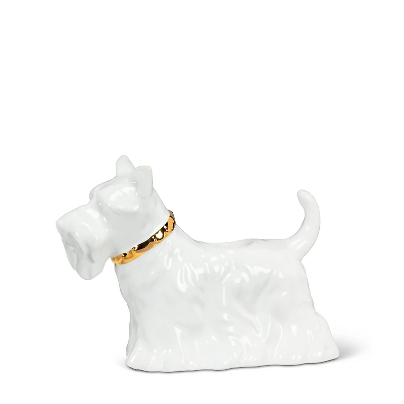 Candle holder - White dog
