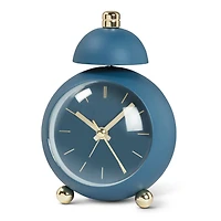Retro alarm clock - Blue & gold