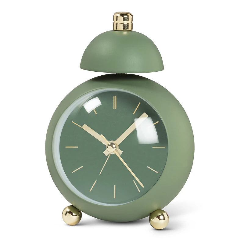 Retro alarm clock - Green & gold