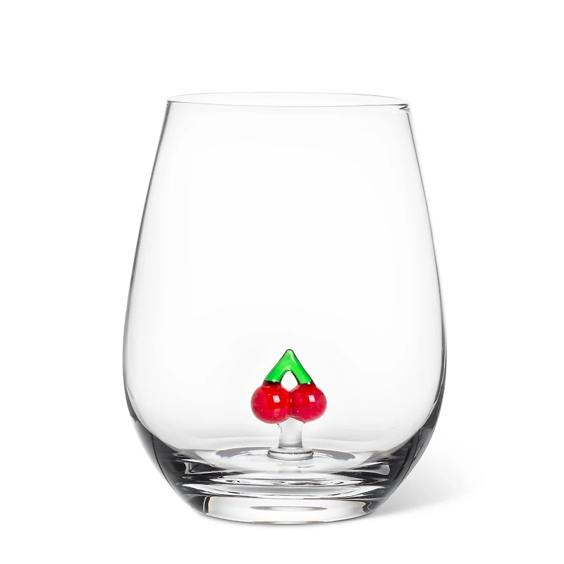 Stemless glass - 3D cherry