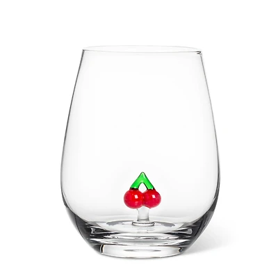 Stemless glass - 3D cherry