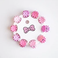 Mini pinces à cheveux - Fleurs roses pastels