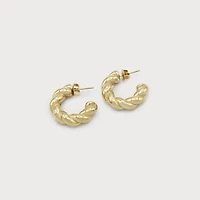 Boucles d’oreilles dorés - Anneaux torsadés