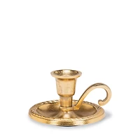 Golden candle holder with handle