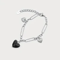 Bracelet argent - Cœurs