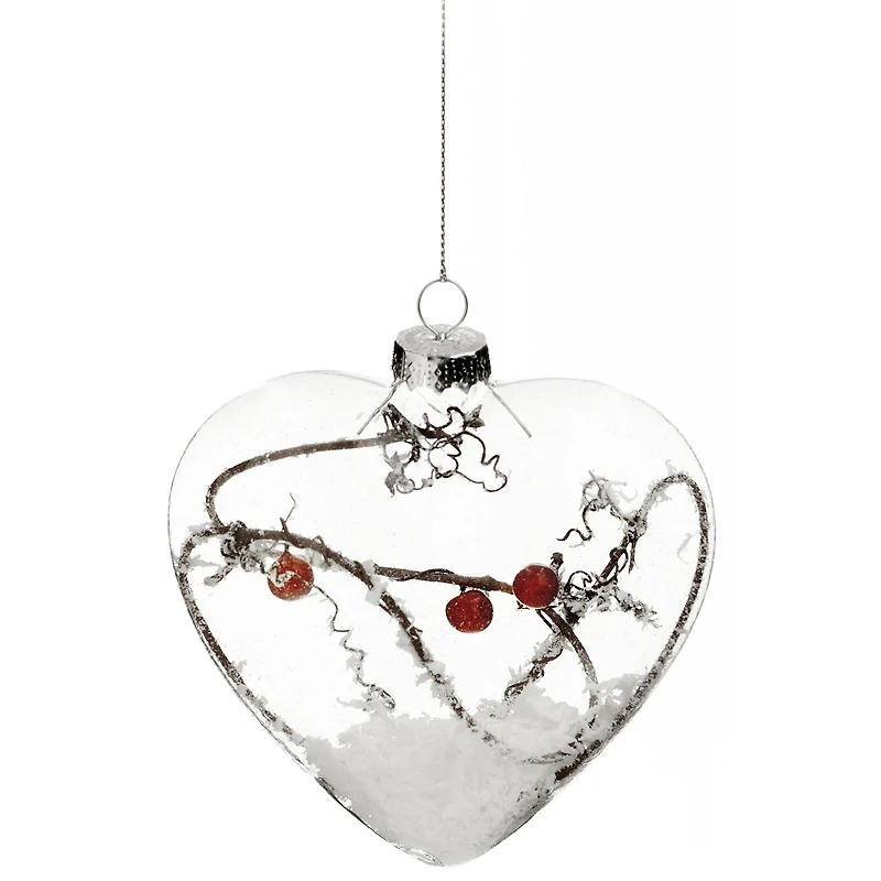 Boule de Noël en verre - Forme de coeur