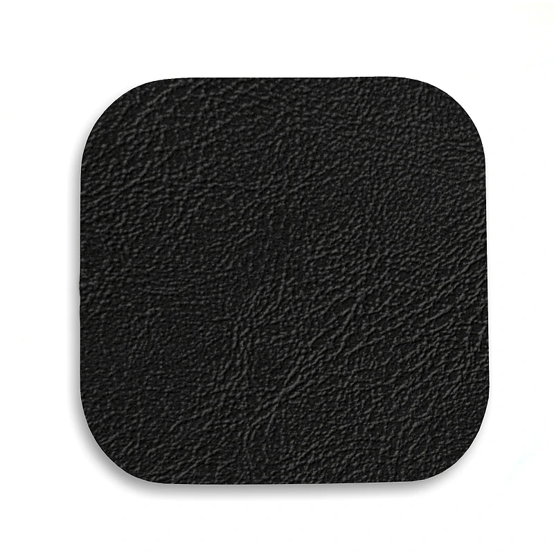 Black coasters set - Faux leather