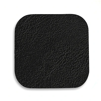 Black coasters set - Faux leather