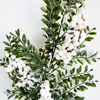 Branch of leaves - White berries